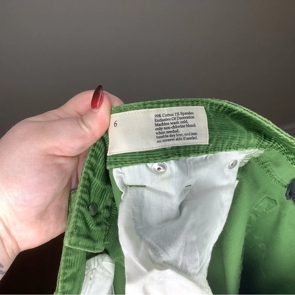 < LOFT Green Corduroy Original Bootcut Pants > - Picture 7 of 7